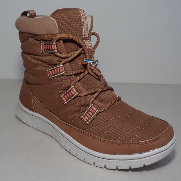 Ryka Size 6.5 Wide SENNA 3 Saddletan Fabric Boots New Women's Shoes - Picture 5 of 16